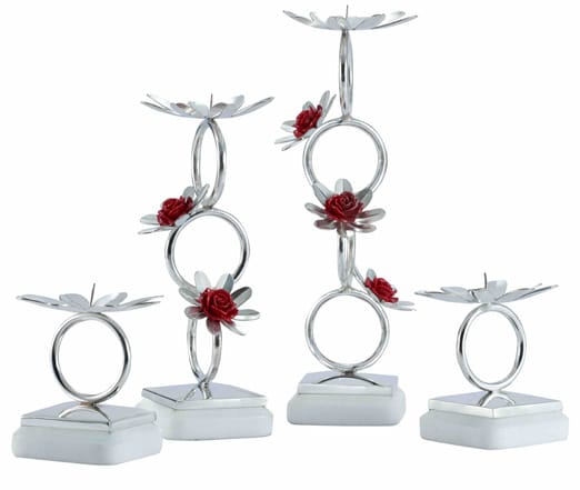 Dainty Silver Candle Stand