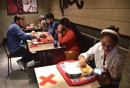 Dining out during a pandemic!